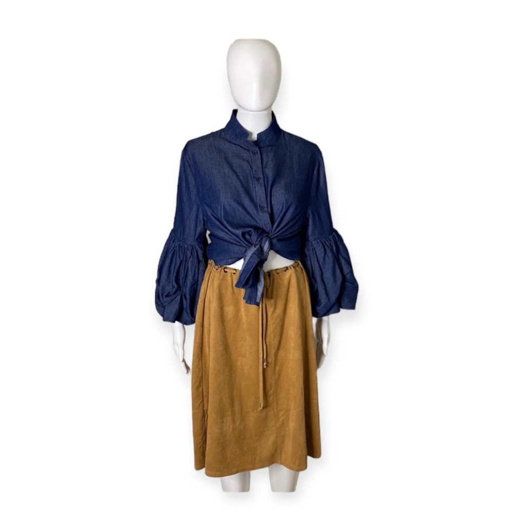 New Directions Cognac Skirt Size M